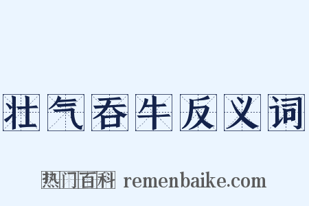 壮气吞牛反义词是什么意思的图片